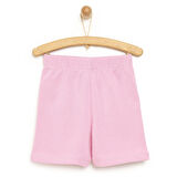 HelloBaby Kız Bebek Basic Şort Reçme Paça Pembe