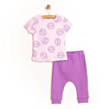HelloBaby Yenidoğan Tshirt-Patiksiz Alt 2li Takım Kız Bebek