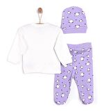 HelloBaby Yenidoğan Zıbın-Şapka-Patikli Alt Kız Bebek