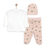 HelloBaby Yenidoğan Zıbın-Şapka-Patikli Alt Kız Bebek
