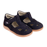 BabyWalk Erkek Bebek Sandalet Suni Deri Lacivert