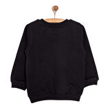 HelloBaby Basic Az Şardonlu Good Morning Baskılı Sweatshirt Erkek Bebek
