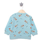 HelloBaby Erkek Bebek Basic Sweatshirt Uzay Desenli Uzun Kol Karışık Renkli