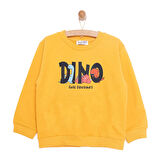 HelloBaby Basic Az Şardonlu Dino Baskılı Sweatshirt Erkek Bebek