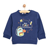 HelloBaby Erkek Bebek Basic Sweatshirt Uzun Kol Lacivert