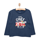 HelloBaby Basic  İtfaiye Araç Desenli İnterlok  Uzun kol Tshirt Erkek Bebek