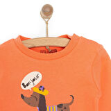 HelloBaby Basic Köpek Desenli İnterlok  Uzun kol Tshirt Kız Bebek