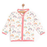 HelloBaby Basic Metraj Baskılı Polar Hırka Kız Bebek