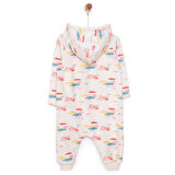HelloBaby Basic Metraj Baskılı Polar Patiksiz Tulum Kız Bebek