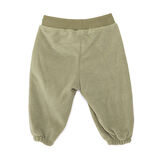 HelloBaby Erkek Bebek Basic Pantolon Polar Ribanalı Paça Koyu Gri
