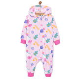 HelloBaby Basic Metraj Baskılı Polar Patiksiz Tulum Kız Bebek