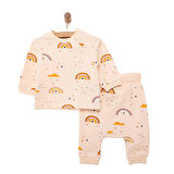 HelloBaby Yenidoğan Zıbın-Rahat Bel Patiksiz Alt 2li Takım Unisex