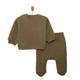 HelloBaby Yenidoğan Kapitone Sweatshirt-Patikli Alt 2li Takım Unisex