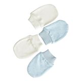 HelloBaby Yenidoğan Çizgili ve Düz Eldiven 2li Unisex