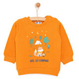 HelloBaby Basic Az Şardonlu Kamp Temalı Sweatshirt Erkek Bebek