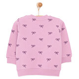 HelloBaby Basic Kız Az Şardonlu Kurdele Baskılı Sweatshirt Kız Bebek