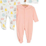 HelloBaby Yenidoğan 2li Patikli Tulum Şapka Set Unisex
