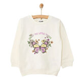 HelloBaby Basic Kelebek Desenli Sweatshirt Kız Bebek