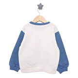 HelloBaby Erkek Bebek Sweatshirt Little Dog Bisiklet Yaka Uzun Kol Ekru
