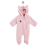 HelloBaby Yenidoğan Kız Peluş Patikli Tulum Kız Bebek