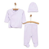 HelloBaby Yenidoğan Organik Zıbın-Şapka-Patikli Alt Unisex