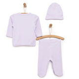 HelloBaby Yenidoğan Organik Zıbın-Şapka-Patikli Alt Unisex