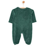 HelloBaby Yenidoğan Unisex Nakışlı Kadife Patikli Tulum Unisex