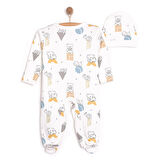 HelloBaby Fil Baskılı Yenidoğan Tulum-Şapka Unisex