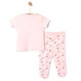 HelloBaby Gökkuşağı-Çiçek Baskılı Kız Tshirt-Patikli Alt Kız Bebek
