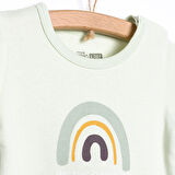 HelloBaby Çiçek Baskılı Yenidoğan  Kız Tshirt-Patikli Alt Kız Bebek