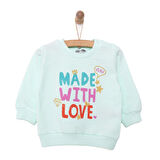 HelloBaby Basic Kız Yazı Baskılı Sweatshirt Kız Bebek