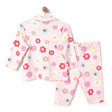 HelloBaby Gömlek Yaka Çiçek Desenli Kız Bebek Pijama Takımı