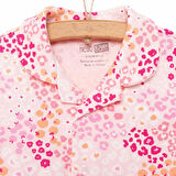 HelloBaby Gömlek Yaka  Mini Çiçek Desen Kız Bebek Pijama Takımı