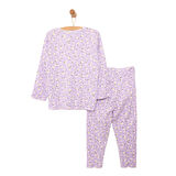 HelloBaby Kaşkorse Çiçek Desen Uzun Kol Pijama Takımı
