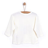 HelloBaby Erkek Bebek Sweatshirt Forest Camp Bisiklet Yaka Uzun Kol Ekru