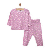 HelloBaby Kaşkorse Çiçek desen Uzun Kol Pijama Takımı