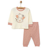 HelloBaby Fil Desen Bisisklet Yaka Pijama Takımı Kız Bebek