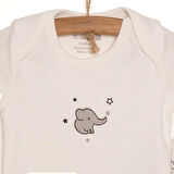 HelloBaby Yenidoğan Bebek Sevimli Fil Kendinden Eldivenli Tulum-Body-Şapka 3lü Set Unisex