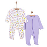 HelloBaby Yenidoğan Kız 2li Patikli Tulum Kız Bebek