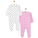 HelloBaby Yenidoğan Kız 2li Patikli Tulum Kız Bebek