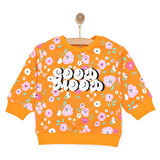 HelloBaby Basic Az Şardonlu Aslan Desenli Sweatshirt Kız Bebek
