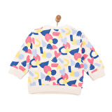 HelloBaby Basic Az Şardonlu Aslan Desenli Sweatshirt Kız Bebek