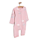 HelloBaby Fermuarlı Patiksiz Tulum Kız Bebek