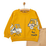 HelloBaby Vehicles Line Erkek Sweatshirt-Pantolon Erkek Bebek