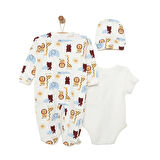 HelloBaby Tulum-Body-Şapka Erkek Bebek