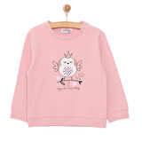 HelloBaby Basic Az Şardonlu Aslan Desenli Sweatshirt Kız Bebek