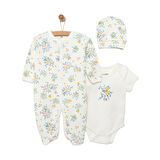 HelloBaby Tulum-Body-Şapka Kız Bebek