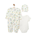HelloBaby Tulum-Body-Şapka Kız Bebek