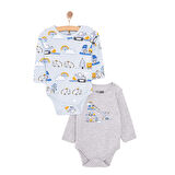 HelloBaby Erkek 2li Uzun Kol Body Erkek Bebek