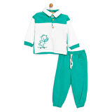 BabyZ Yenidoğan İnek Baskılı Erkek Sweatshirt Patiksiz Alt 2'li takım Erkek Bebek